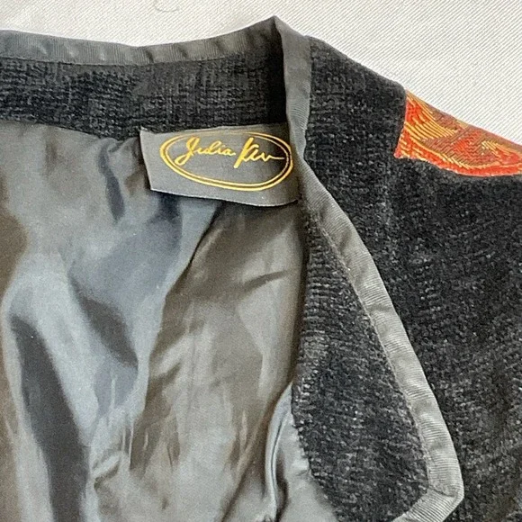 Julia Kim Velour Patchwork Jacket 90s Y2K Lagenlook Fall Soft Normcore - Picture 2 of 6